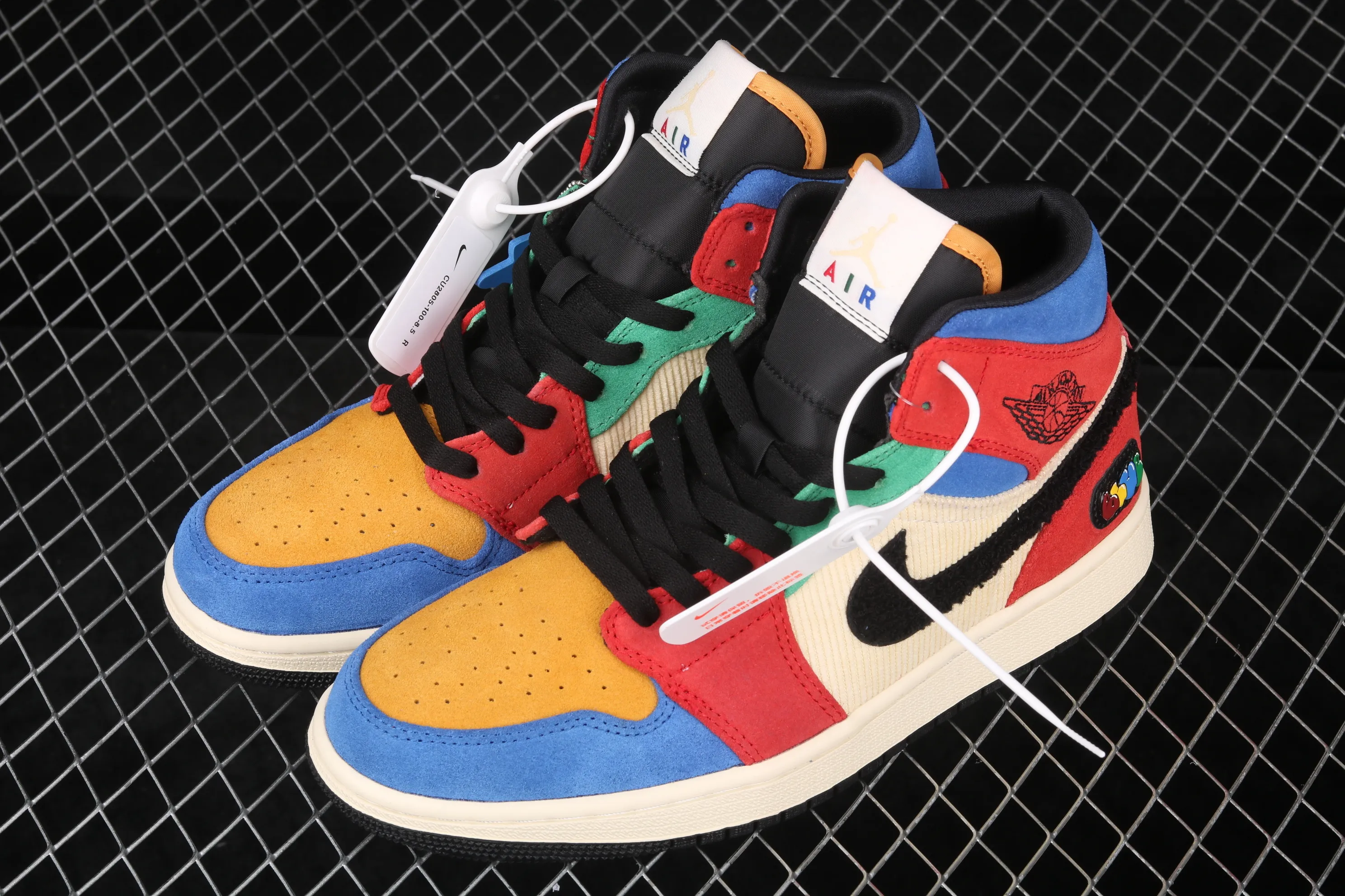 All categories Air Jordan Jordan series basketball shoes Air Jordan 1 Mid Blue The Great x Air Jordan 1 Mid AJ1 Joe 1 mid-top "colorful stitching" basketball shoes CU2805-100
